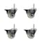 Service Caster 3 Inch Nylon Wheel Swivel 58 Inch Threaded Stem Caster Set with Brake SCC SCC-TS20S314-NYS-PLB-58212-4 - alternate 1